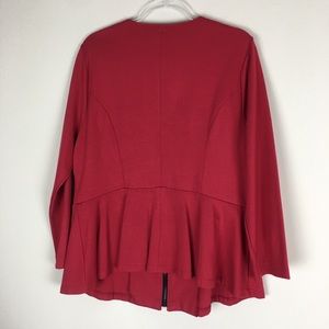 torrid Jackets & Coats - Women’s Torrid Size 2 Red Peplum Zip Jacket torrid Jackets & Coats - Women’s Torrid Size 2 Red Peplum Zip Jacket